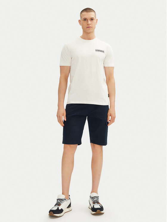 Napapijri Napapijri Majica S-Vignoni Back SS NP0A4ILXN1A1 Bela Regular Fit