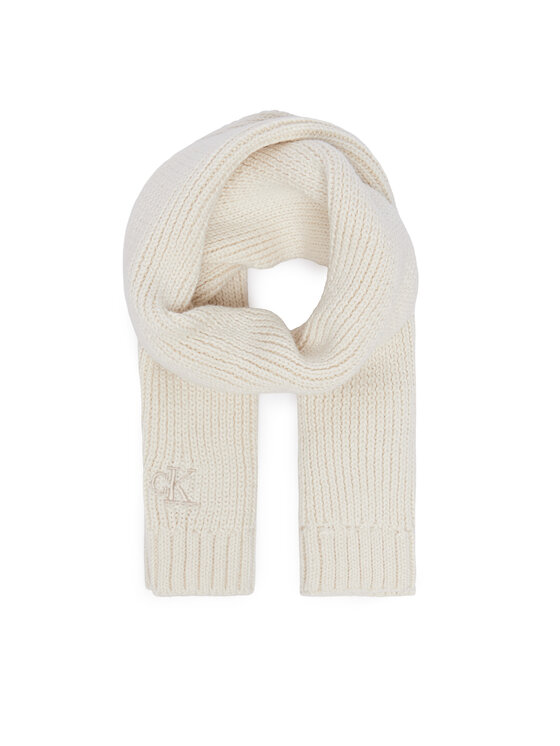 Calvin Klein Jeans Set Fular și Căciulă Calvin Klein Jeans Knitted Scarf Beanie Giftbox LVCKFJP00N Crem