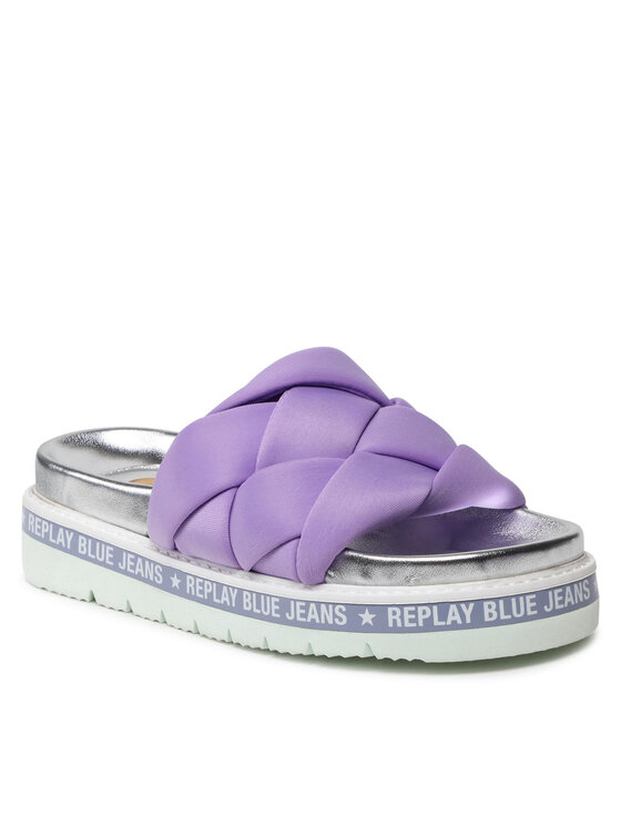REPLAY Šľapky Replay Muddy Braid GWF81.000.C0021T Fialová
