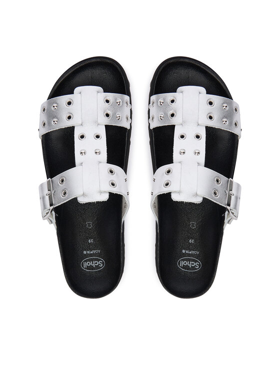 Scholl Шльопанці Scholl Beatriz T-Bar Ring F00911 Срібний