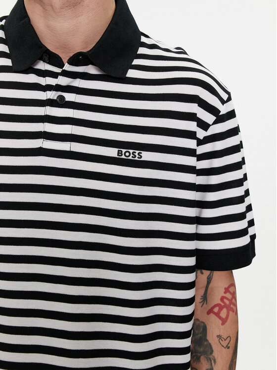 BOSS Boss Polo majica Palesstripe 50513604 Črna Regular Fit