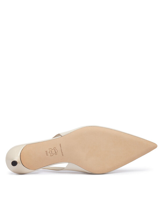 Tory Burch Туфлі Tory Burch Eleanor Slingback 181018 Кремовий
