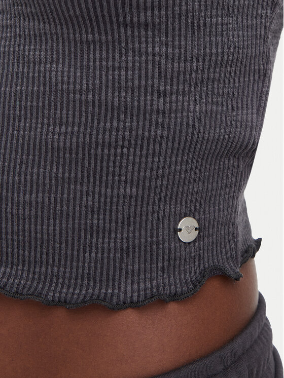 Roxy Roxy Топ As I Am ERJKT04278 Темно-сірий Slim Fit