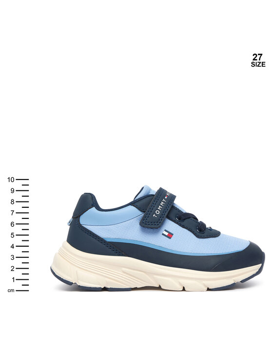 Tommy Hilfiger Sneakersy Tommy Hilfiger Low Cut Lace-Up/Velcro Sneaker T1X9-35260-1844 M Niebieski