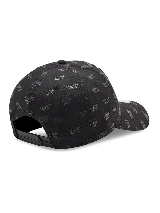 Casquette New Era 9Forty Monogram Chicago Bulls - Noir - Taille Unique Ajustable