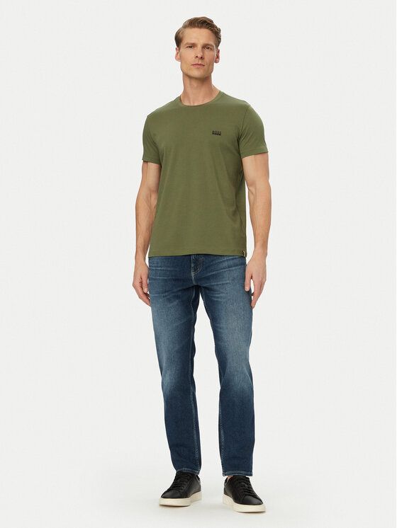 BOSS BOSS Camiseta 50531401 Verde oscuro Regular Fit