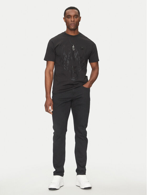 Plein Sport Plein Sport Футболка SAEC MTK8009 STE001N Чорний Regular Fit