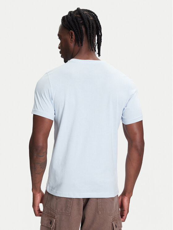 Kappa Kappa T-Shirt Logo Korpo Cafers 304J150 Himmelblau Slim Fit