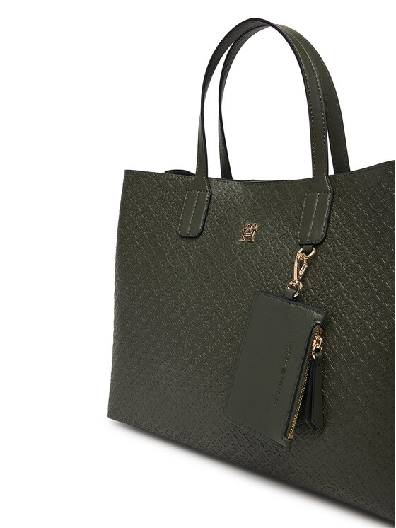 Tommy Hilfiger Rankinė Tommy Hilfiger Th Icon Satchel Mono AW0AW18923 Chaki