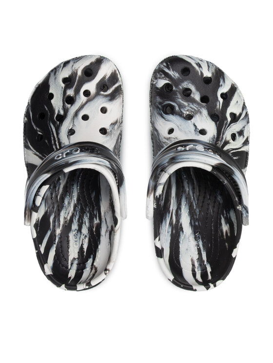 Crocs Παντόφλες Crocs Classic Marbled Clog 207464 Μαύρο