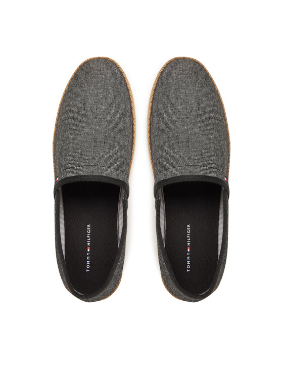 Tommy Hilfiger Espadrile Tommy Hilfiger Hilfiger Chambray Espadrille FM0FM05391 Crna