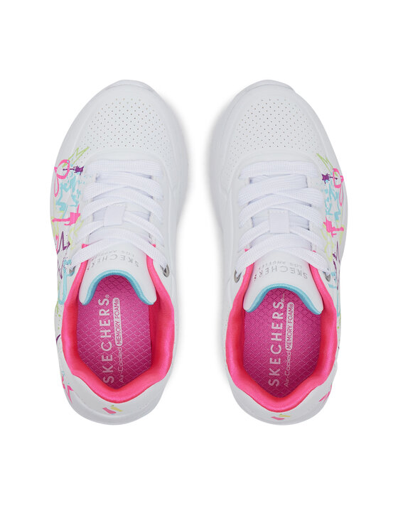 Skechers Sneakers Skechers Uno Lite - My Drip 310391L/WMN Bianco