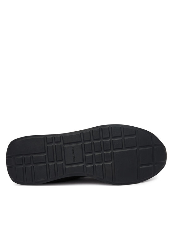 Calvin Klein Jeans Сникърси Calvin Klein Jeans Retro Runner Sock Laceup Mix YM0YM01414 Черен