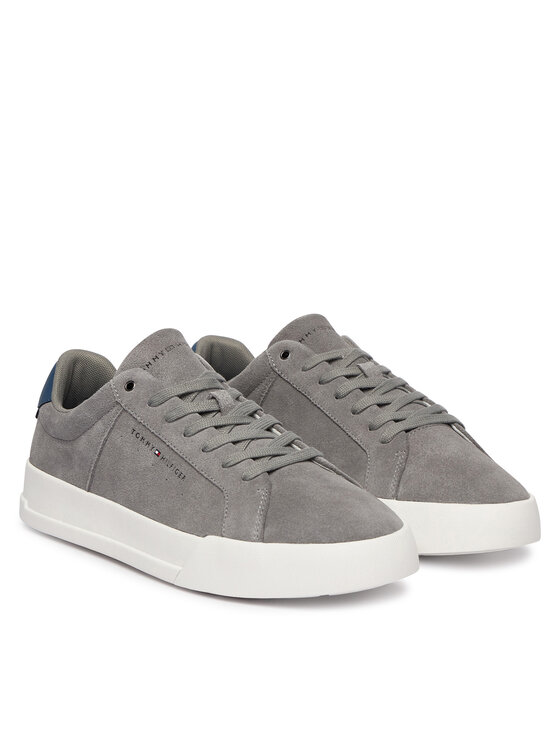 Tommy Hilfiger Сникърси Tommy Hilfiger Th Court Suede FM0FM05824 Сив