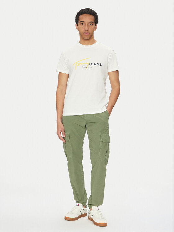 Tommy Jeans Tommy Jeans Camiseta Signature Dna DM0DM20817 Blanco Regular Fit