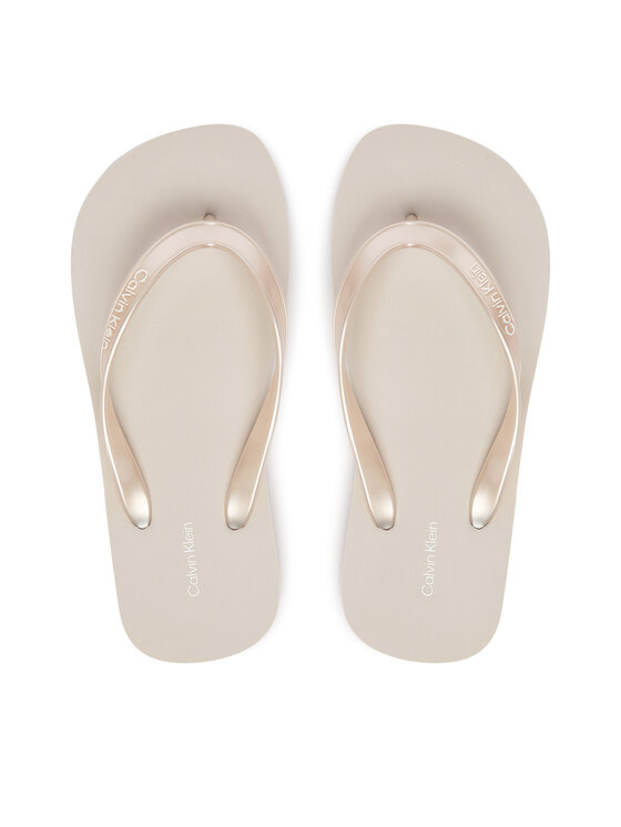 Calvin Klein Šlepetės per pirštą Calvin Klein Arwa HW0HW02956 Sidabrinė