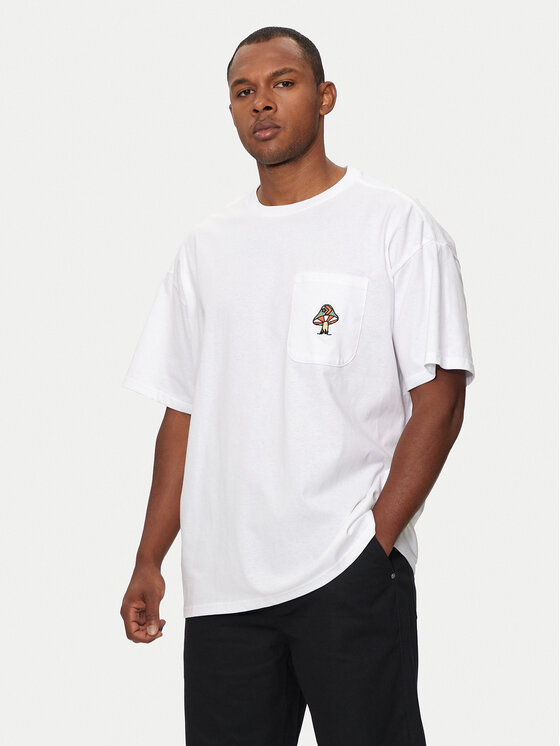 Converse Converse Marškinėliai M Mushroom Star Chev Tee 10026445-A02 Balta Regular Fit
