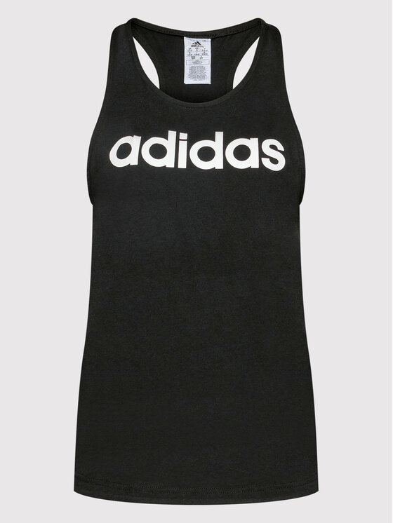 adidas adidas Топ Essentials Logo GL0566 Чорний Regular Fit