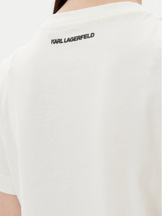 KARL LAGERFELD KARL LAGERFELD T-shirt A1W17128 Écru Regular Fit