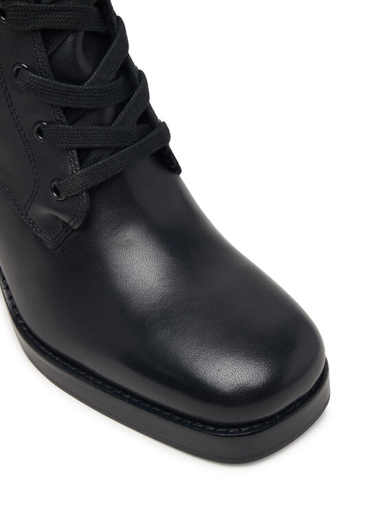 Tommy Hilfiger Trzewiki Tommy Hilfiger Ltr Square Toe Heel Lace-Up Boot FW0FW09554 Czarny