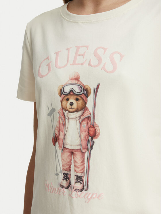 Guess Guess Camiseta V6BI19 K6749 Crema Regular Fit