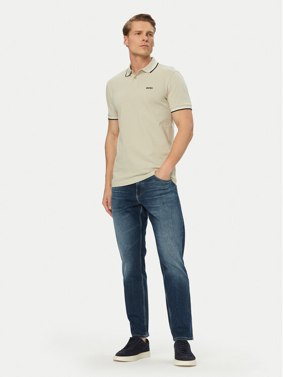 BOSS BOSS Polo Paul 50506193 Beige claro Slim Fit