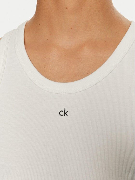 Calvin Klein Calvin Klein Marškinėliai Graphic K20K208065 Balta Slim Fit