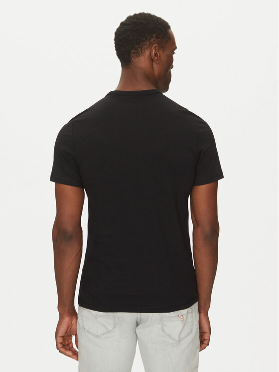 Guess Guess Marškinėliai M5GI04 I3Z14 Juoda Slim Fit