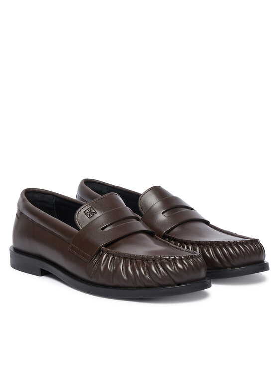 Calvin Klein Lordsy Calvin Klein Round Loafer Lth HW0HW03126 Brązowy ciemny