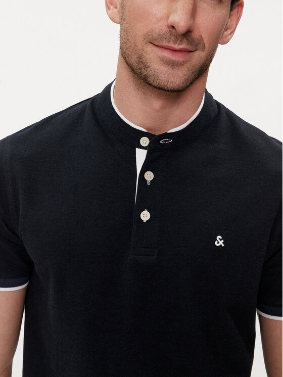Jack & Jones Jack & Jones Поло Paulos 12199711 Cиній Slim Fit