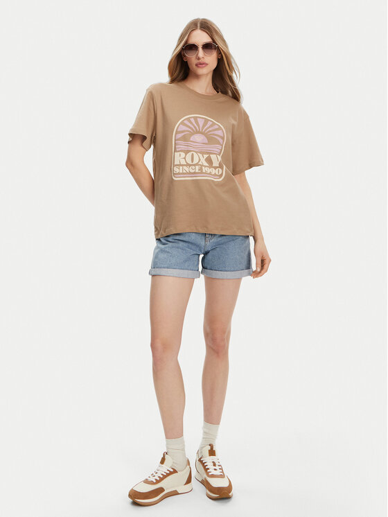 Roxy Roxy T-shirt ERJZT05912 Marrone Regular Fit