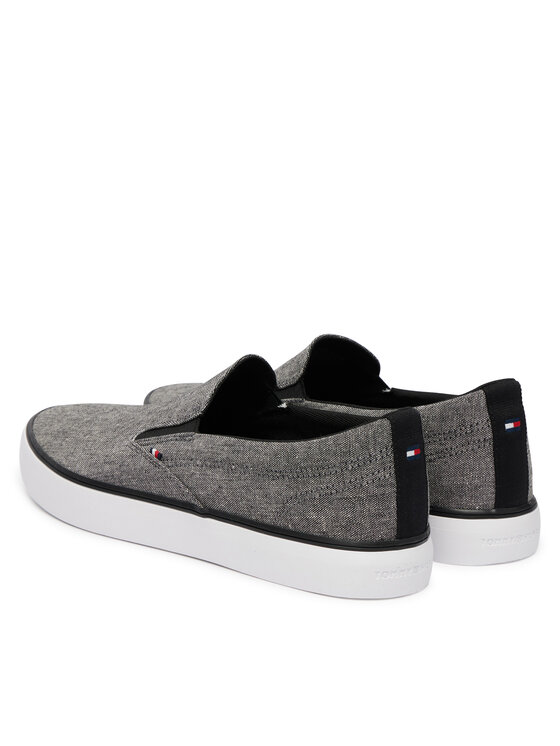 Tommy Hilfiger Гуменки Tommy Hilfiger Harlem Core Ii Slip On Chambray FM0FM05819 Сив
