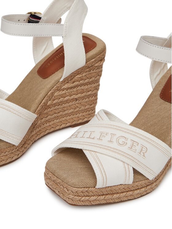 Tommy Hilfiger Еспадрили Tommy Hilfiger Tommy Hilfiger Espad High Wedge FW0FW08668 Екрю