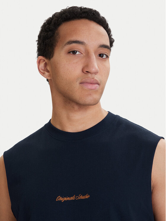 Jack & Jones Jack & Jones Camiseta sin mangas Norrebro Emb 12292009 Azul marino Regular Fit