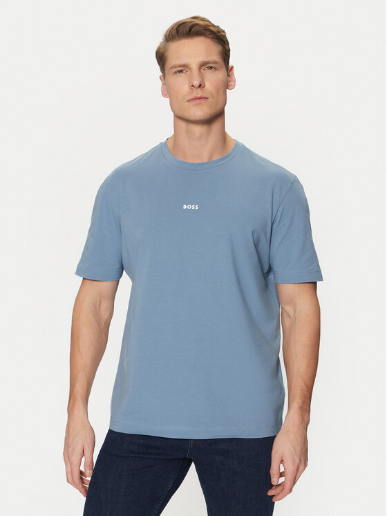 BOSS BOSS Marškinėliai Tchup 50473278 Žydra Regular Fit