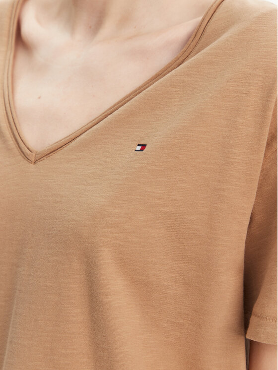 Tommy Hilfiger Tommy Hilfiger T-shirt WW0WW43901 Beige Relaxed Fit