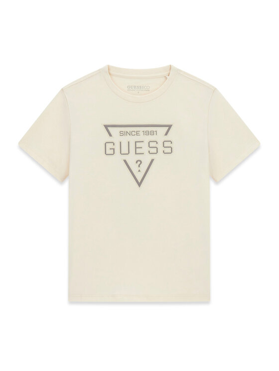 Guess Guess T-Shirt L6RI30 I3Z14 Μπεζ Regular Fit