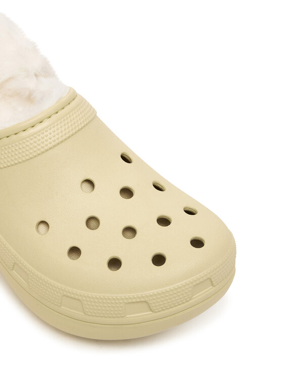 Crocs Шльопанці Crocs Classic Platform Fuzz Lined Clog 212854 Бежевий