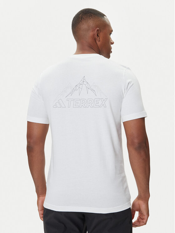 adidas adidas Футболка Terrex Graphic JW3559 Білий Regular Fit