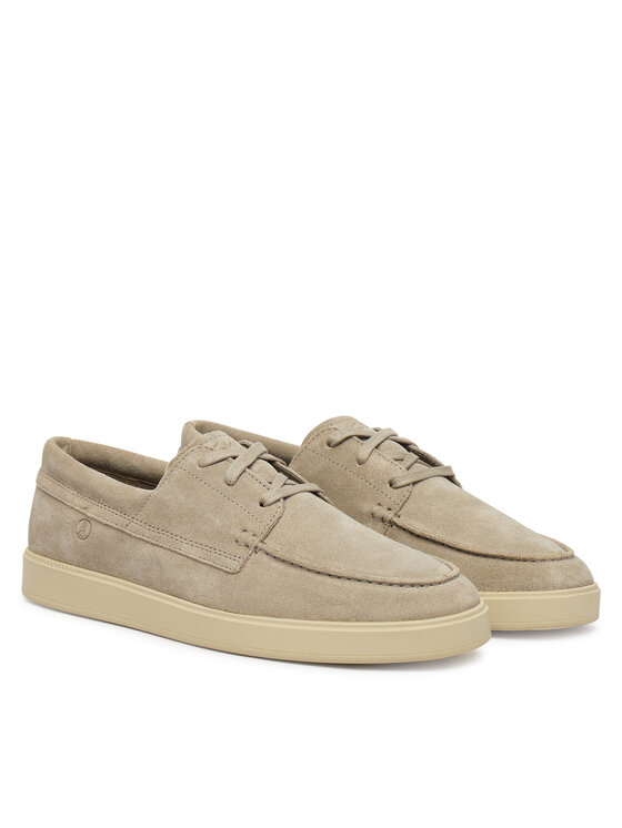 Clarks Туфлі Clarks Lockford Boat 26186610 Сірий