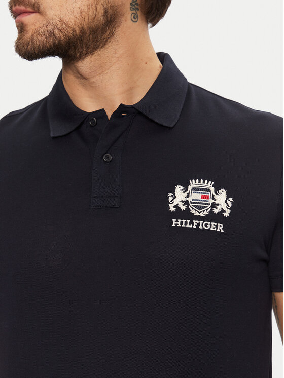 Tommy Hilfiger Tommy Hilfiger Polo marškinėliai Icon Graphic MW0MW37516 Tamsiai mėlyna Regular Fit