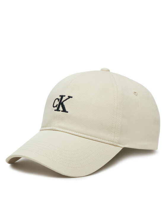Calvin Klein Jeans Czapka z daszkiem Calvin Klein Jeans Embroidered Monogram Cap LV04K5024G Biały
