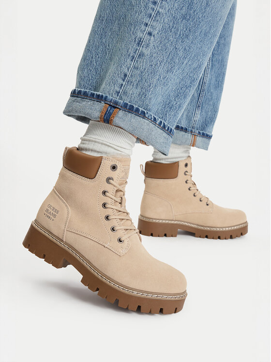 Guess Jeans Trzewiki Guess Jeans EO-V12-1303 Beżowy