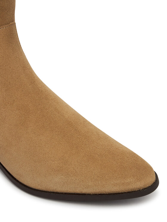Tommy Hilfiger Botki Tommy Hilfiger Suede Ankle Boot W Zip FW0FW09922 Beżowy