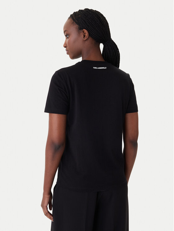 KARL LAGERFELD KARL LAGERFELD Camiseta B1W17030 Negro Regular Fit