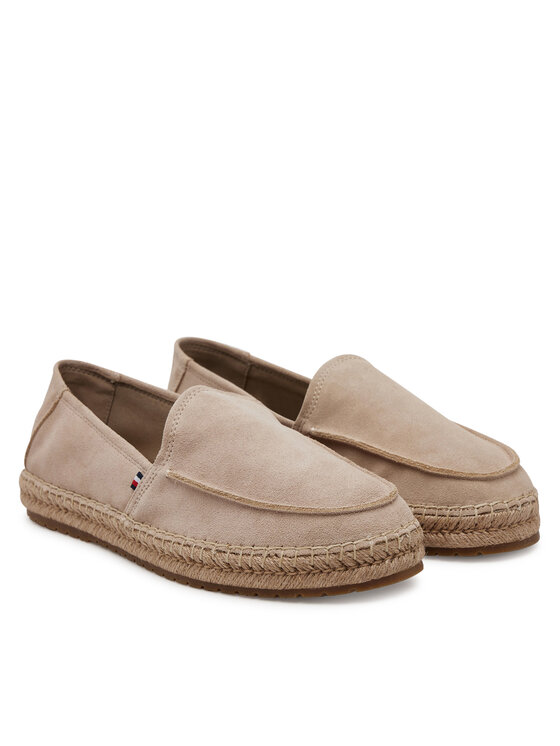 Tommy Hilfiger Espadrile Tommy Hilfiger Hilfiger Flex Espa Suede Loafer FM0FM05392 Bej