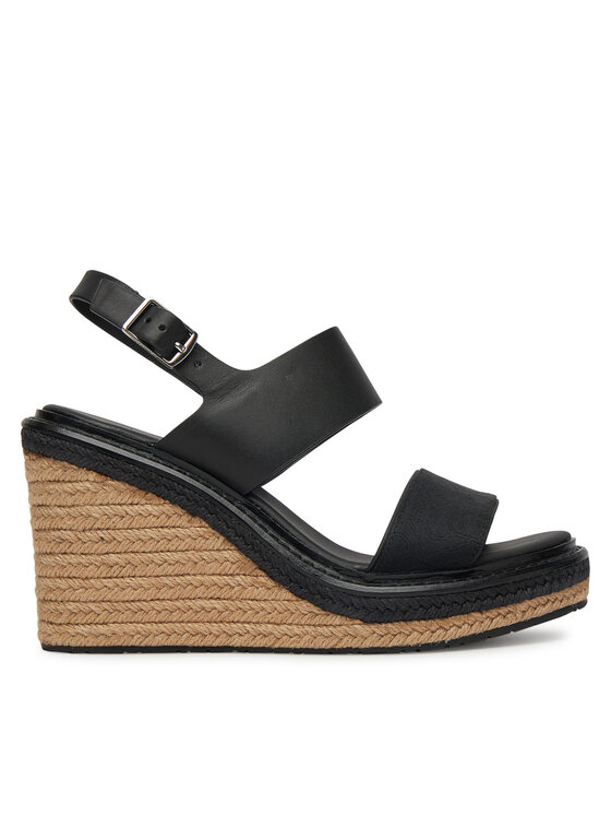 Calvin Klein Еспадрили Calvin Klein Wedge Sandal 70 - Jacq HW0HW02386 Черен