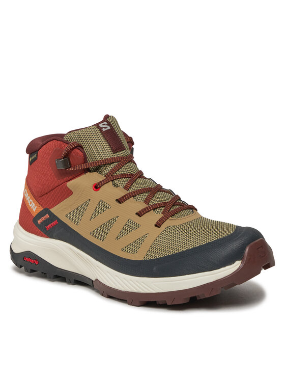 Salomon Παπούτσια πεζοπορίας Salomon Outrise Mid Gtx L47143700 Καφέ