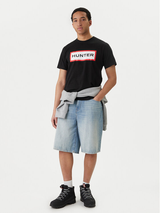 Hunter Hunter Футболка Halton HARM0019252 Чорний Regular Fit
