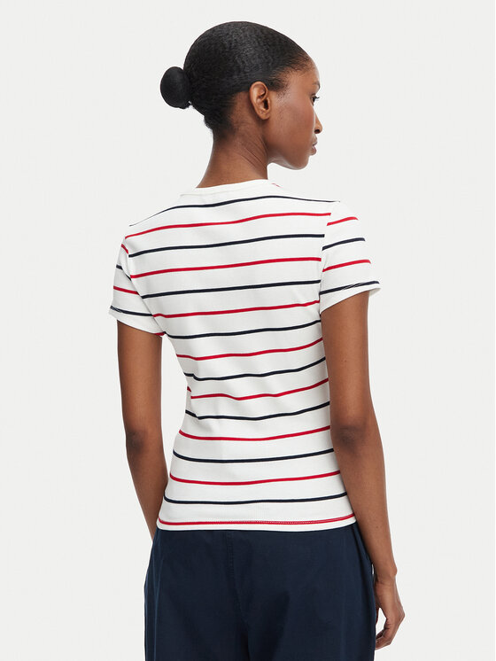 Tommy Jeans Tommy Jeans Camiseta Essential DW0DW17383 Blanco Slim Fit